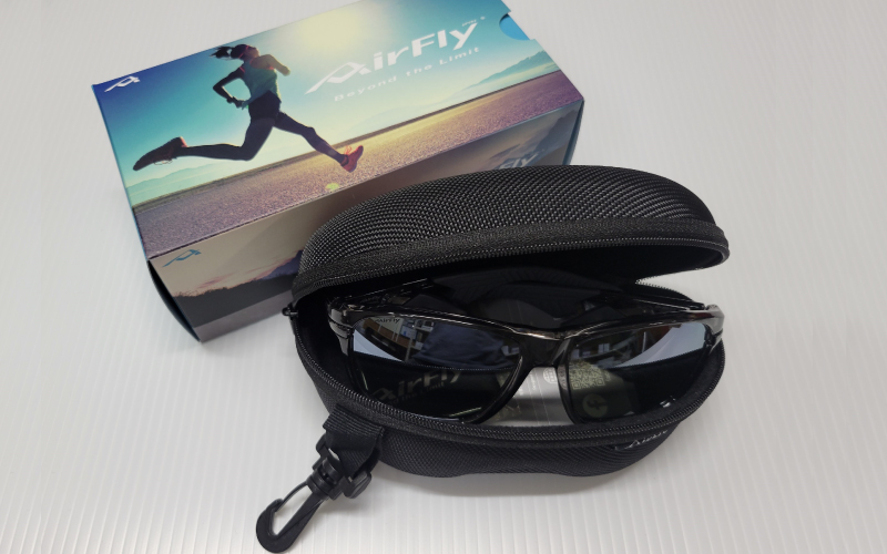 鼻パッドのないサングラス「エアフライ」＊男女兼用 スポーツカジュアルAF-402(偏光レンズ版)