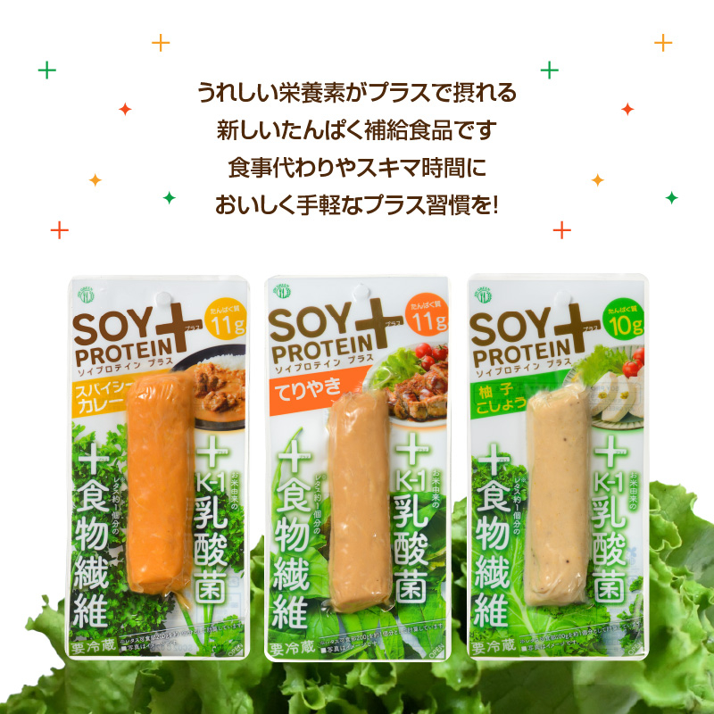 【選べる容量】【選べるフレーバー】SOY PROTEIN＋ ソイプロテインプラス バータイプ 8個/16個/24個/スパイシーカレー/てりやき/柚子こしょう