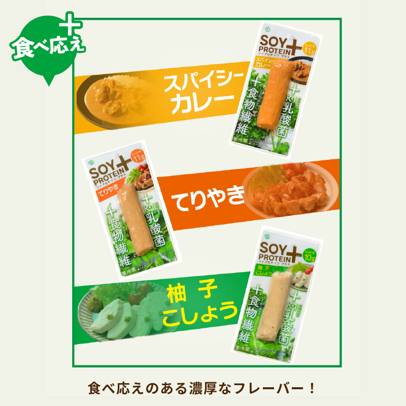 【選べる容量】【選べるフレーバー】SOY PROTEIN＋ ソイプロテインプラス バータイプ 8個/16個/24個/スパイシーカレー/てりやき/柚子こしょう