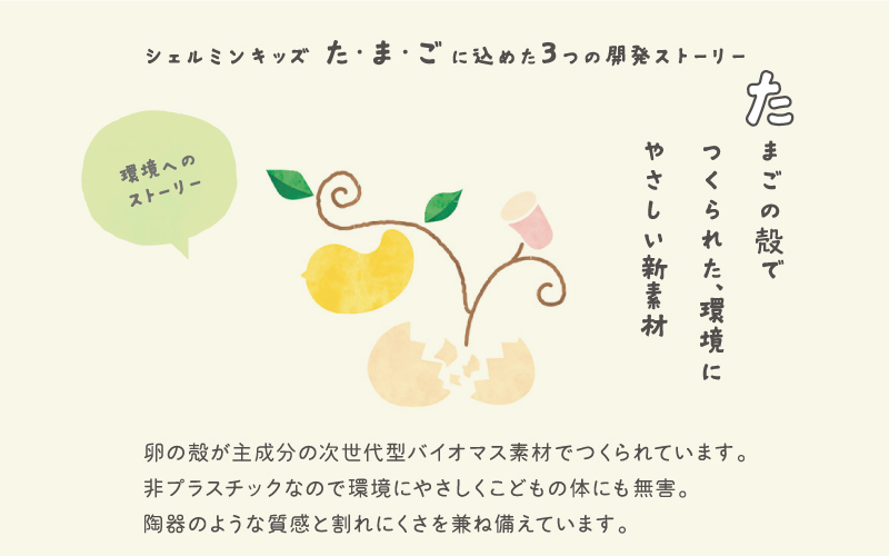 子育て家族を応援する食器 シェルミンキッズ 5点セット