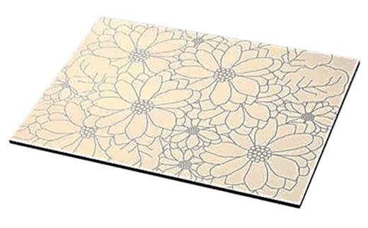 伝統工芸品★食事がリッチになる『越前漆器 花柄ランチョンマット１枚（白金・白銀）』