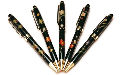 蒔絵が高級感光る『越前漆器 手書き蒔絵ボールペン』