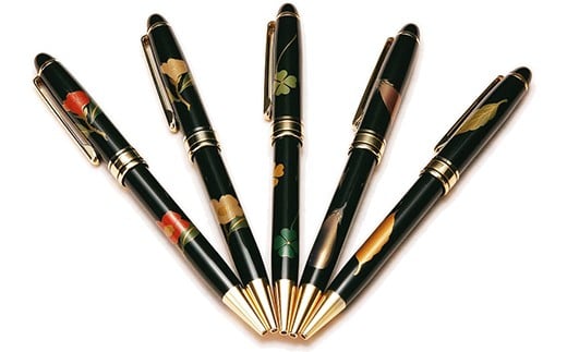 蒔絵が高級感光る『越前漆器 手書き蒔絵ボールペン』
