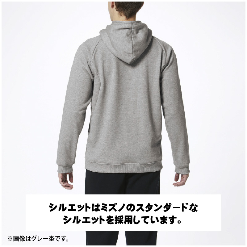 【ミズノ】スウェットシャツ プルオーバーフーディー 3色 7サイズ展開（XS / S / M / L / XL / 2XL / 3XL）