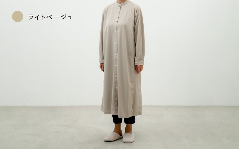 スタンドカラーシャツワンピース 3色 2サイズ展開（XS-S、M-L）