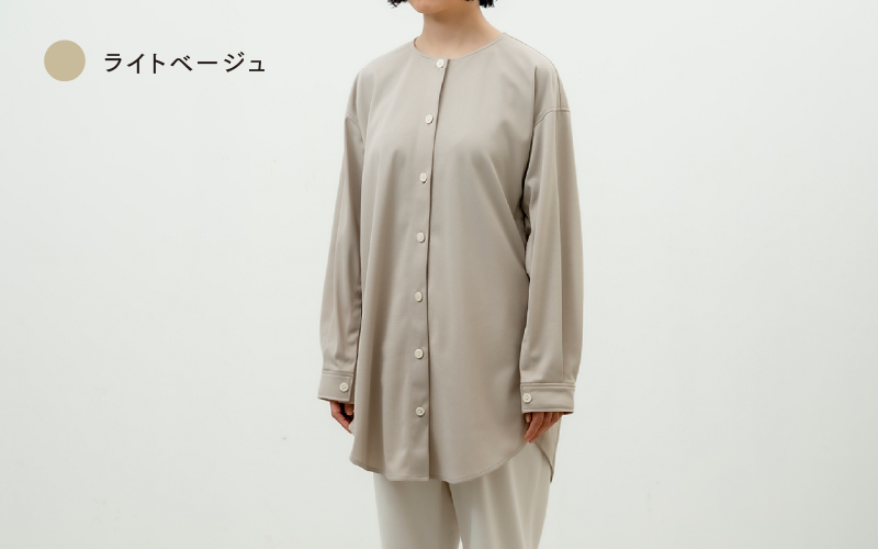 クルーネックチュニックシャツ 3色 2サイズ展開（XS-S、M-L）