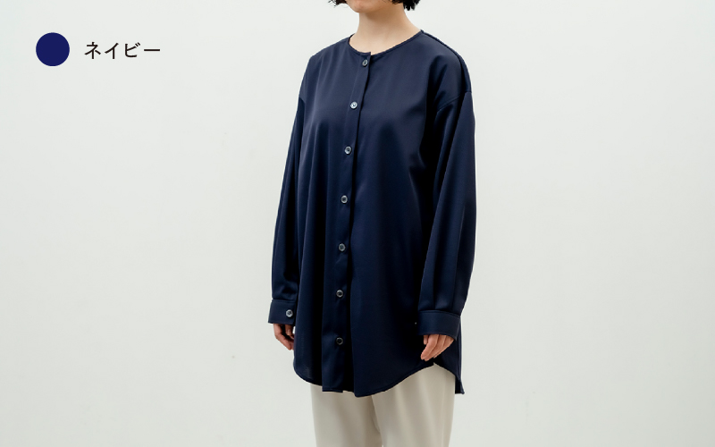クルーネックチュニックシャツ 3色 2サイズ展開（XS-S、M-L）