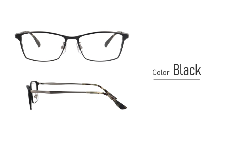 【カラーと度数が選べる！】《Gelee》アサヒオプティカルの鯖江産高級レンズ使用の老眼鏡《DU-8005》型：スクエア　色：ブラック/ガンメタル/シルバー/ダークネイビー