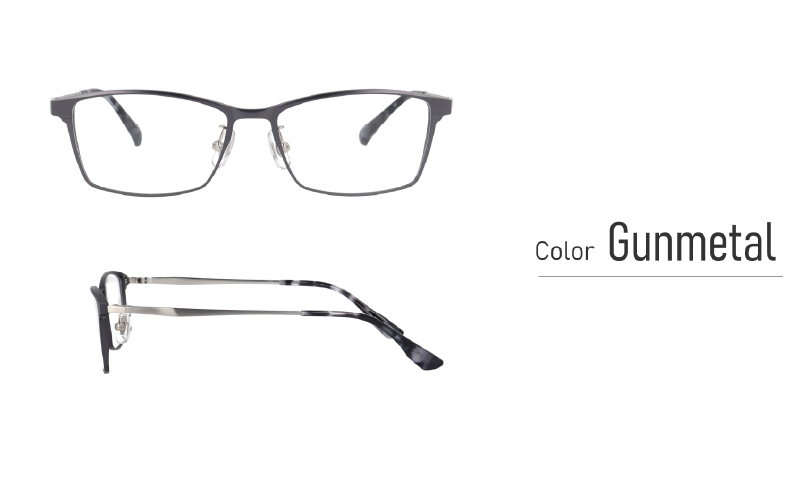 【カラーと度数が選べる！】《Gelee》アサヒオプティカルの鯖江産高級レンズ使用の老眼鏡《DU-8005》型：スクエア　色：ブラック/ガンメタル/シルバー/ダークネイビー