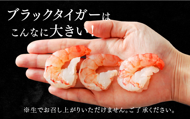 【要加熱】大型ブラックタイガーむきえび(約1kg)
