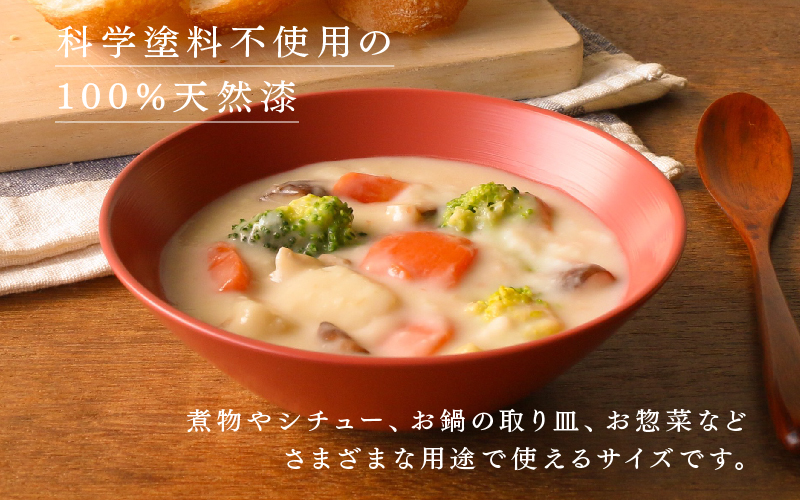 【RIN&CO.】越前硬漆 平椀S / 刷毛目技法 軽く丈夫な漆塗りの器＜越前漆器＞