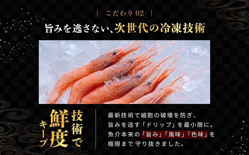 【選べる容量！】【小分け】越前産冷凍甘えび 500g / 1.0kg / 1.5kg / 2.0kg