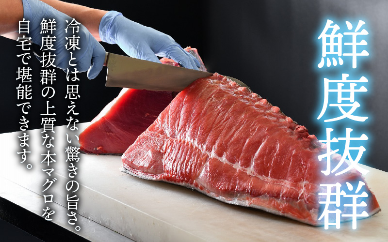 【定期便】【3ヶ月連続お届け】 刺身用！本マグロ堪能セット（柵どり） 計900g × 3回 【最新の冷凍技術】