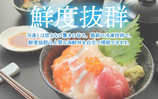 【刺身用】海鮮丼の具5種盛り（マグロ・サーモン・タイ・イカ・ブリ）60g（タレ付） × 5人前