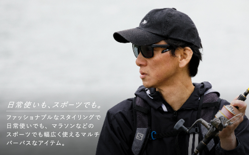 鼻パッドのないサングラス「エアフライ」＊男女兼用 スポーツカジュアルAF-402(偏光レンズ版) C-3PG　トートイスシェル（レンズ：偏光グレー）
