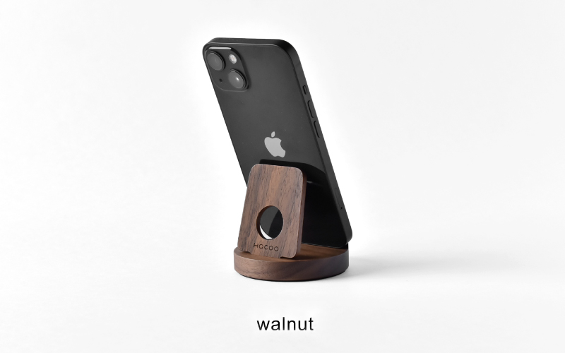 木製デザイン雑貨ブランド「Hacoa」汎用性高い木製スマートフォンスタンド「Smartphone Stand」ウォールナット