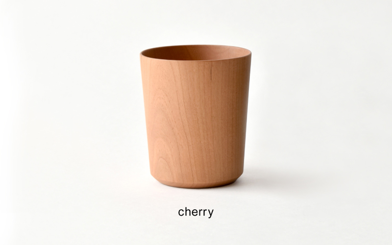 木製デザイン雑貨ブランド「Hacoa」食卓に温もりを添える天然木チェリーのコップ「Wooden Cup」 チェリー