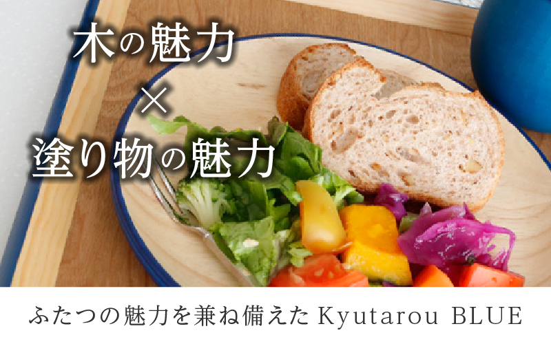Kyutarou BLUE 片面丸皿 爽(薄い青色)