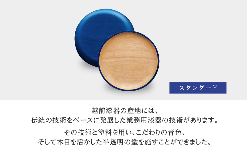 Kyutarou BLUE 片面丸皿 スタンダード(濃い青色)
