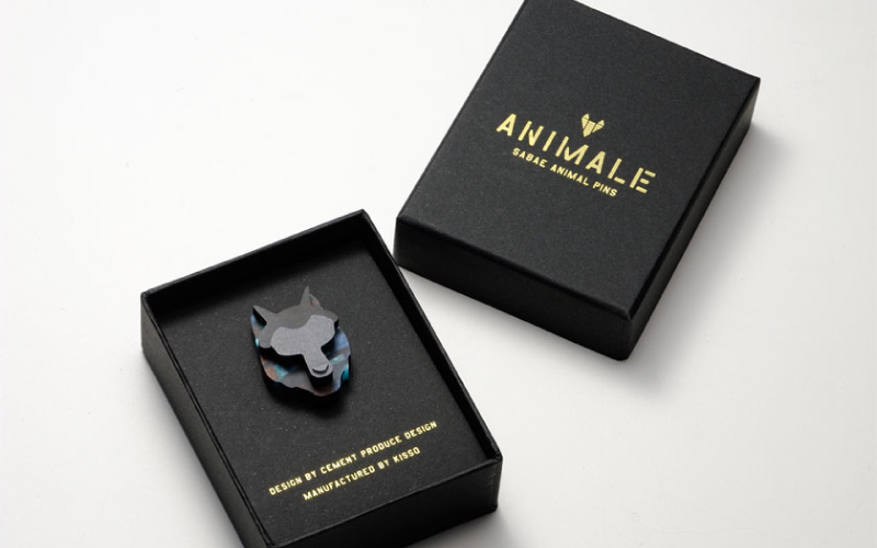 めがね素材で作る『ANIMALE（アニマーレ）Sabae アニマルピンズ』オオカミ