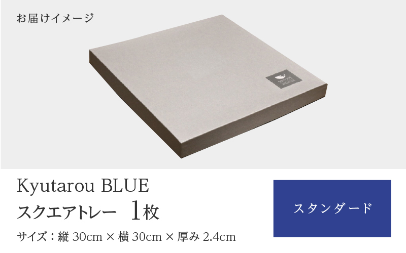 Kyutarou BLUE  両面丸皿 スタンダード(濃い青色)