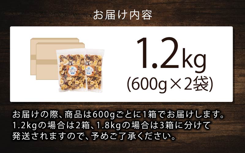 8種のフルーツナッツ　600g×2袋（計1.2kg）
