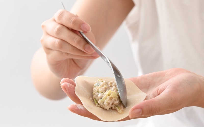 鹿児島県黒豚かしら肉使用 御園餃子 冷凍　手作りセット (餡500g、皮25枚)×2個