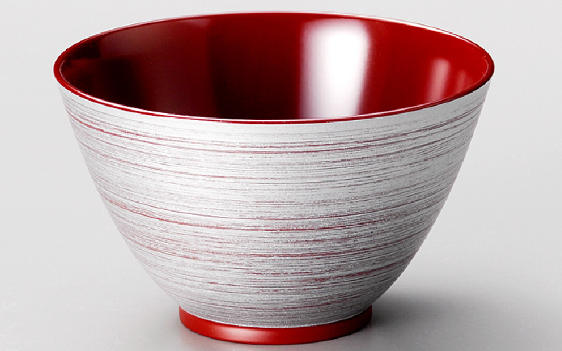 銀刷毛(ぎんはけ)多用大椀 吟朱 φ14×8.4cm 食洗機・レンジ対応