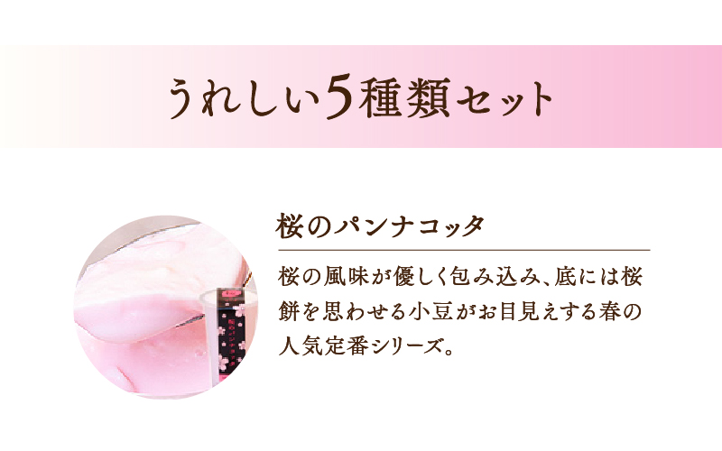 ★春限定★メゾン・ド・レトワール『季節の彩りプリン5種セット(春)』