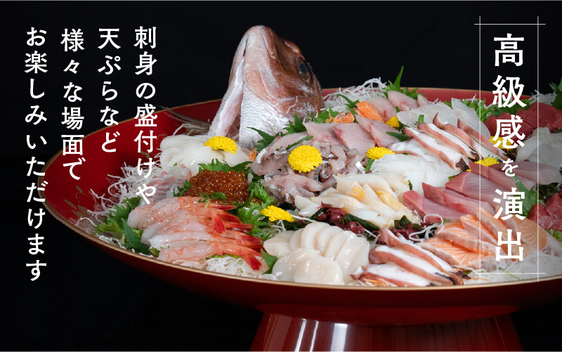 2尺(Φ660×215)大盃膳　朱鉄仙　目皿付(Φ470×15)