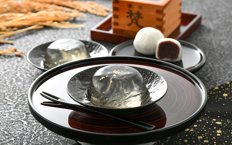 鯖江の銘酒「梵（ぼん）」を使用した日本酒香る酒まんじゅう・ゼリーセット