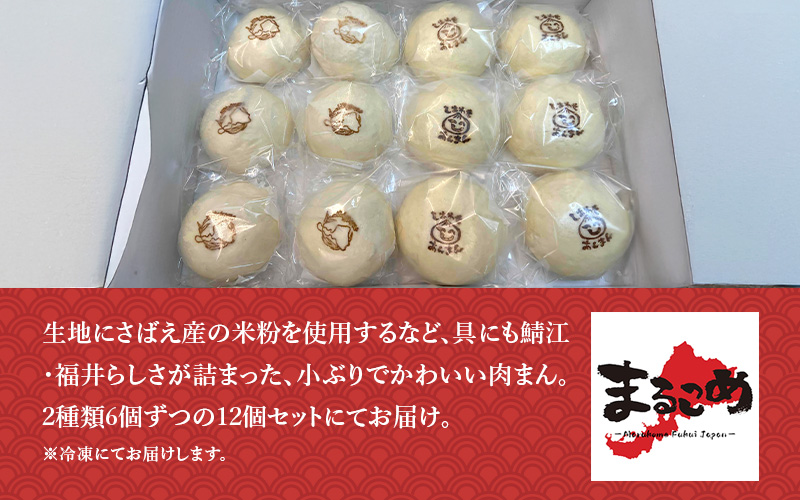 福井産食材で作った米粉入り肉まん「ぜんぶふくいまん」12個セット