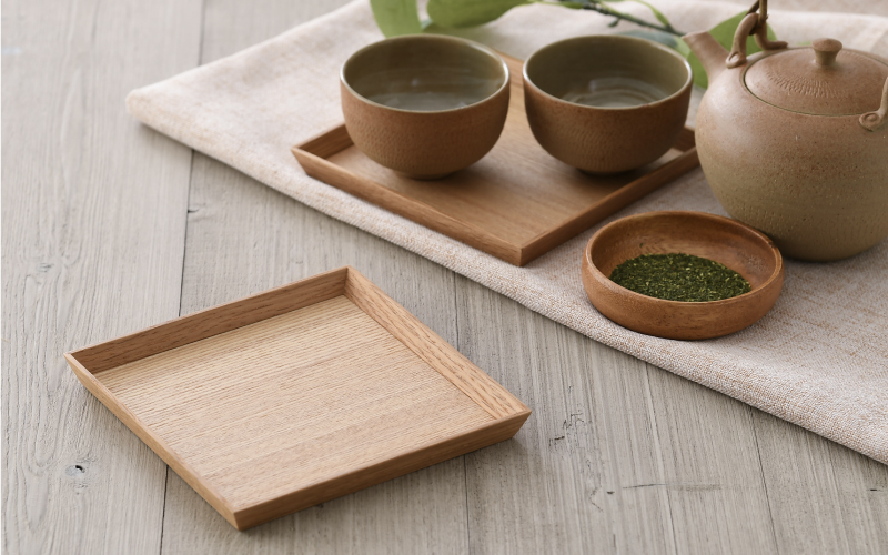 【選べるサイズ！】白木塗タモ3.3 / 5.0 銘々皿2枚揃