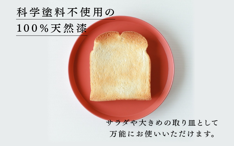 【選べるカラー！】【RIN&CO.】越前硬漆 平皿M / 刷毛目技法 真塗り技法 軽く丈夫な漆塗りの器＜越前漆器＞